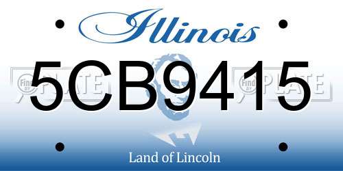 5CB9415 Illinois License Plate