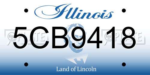 5CB9418 Illinois License Plate