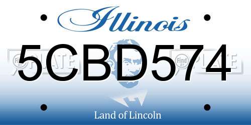 5CBD574 Illinois License Plate