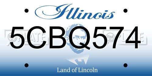 5CBQ574 Illinois License Plate