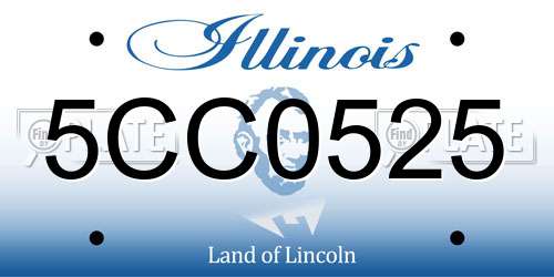 5CC0525 Illinois License Plate