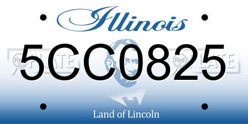 5CC0825 Illinois License Plate