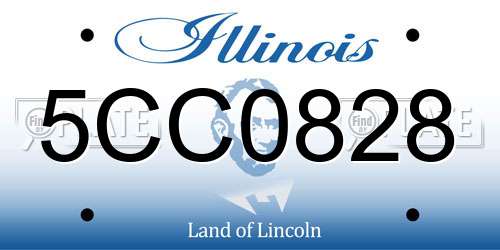 5CC0828 Illinois License Plate