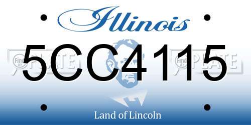 5CC4115 Illinois License Plate