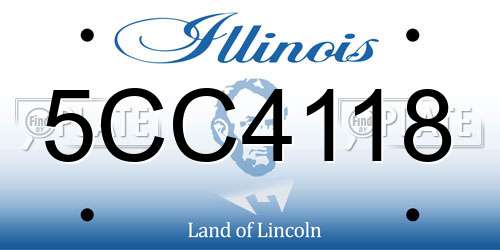 5CC4118 Illinois License Plate