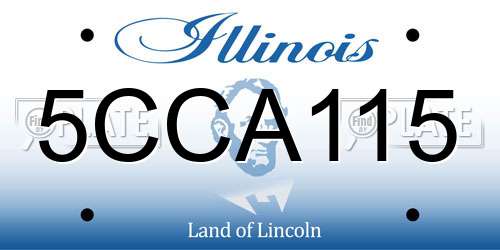 5CCA115 Illinois License Plate