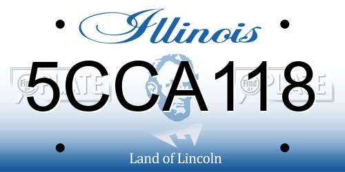 5CCA118 Illinois License Plate