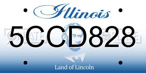 5CCD828 Illinois License Plate