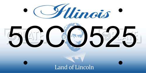5CCO525 Illinois License Plate