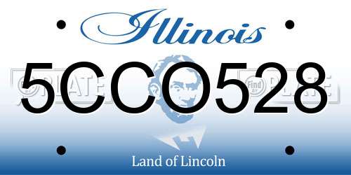 5CCO528 Illinois License Plate