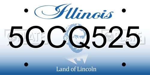 5CCQ525 Illinois License Plate