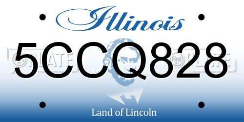 5CCQ828 Illinois License Plate