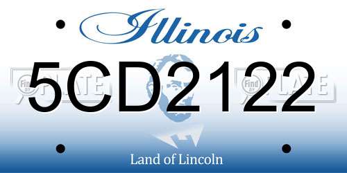 5CD2122 Illinois License Plate
