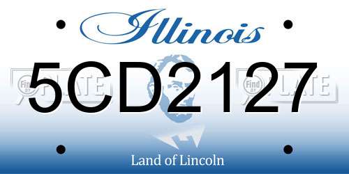 5CD2127 Illinois License Plate