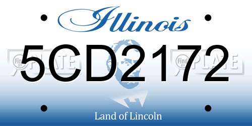 5CD2172 Illinois License Plate