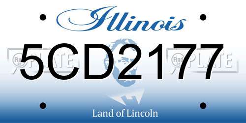 5CD2177 Illinois License Plate