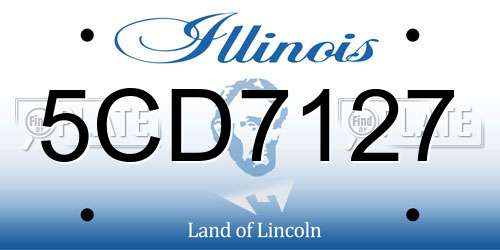 5CD7127 Illinois License Plate