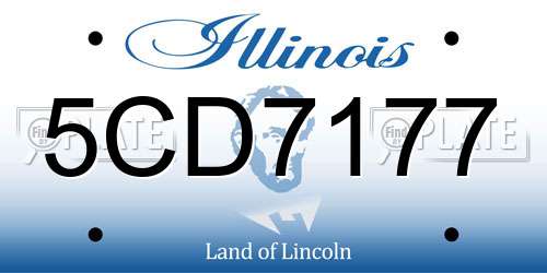 5CD7177 Illinois License Plate