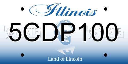 5CDP100 Illinois License Plate