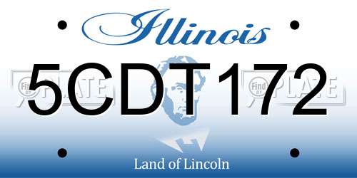 5CDT172 Illinois License Plate