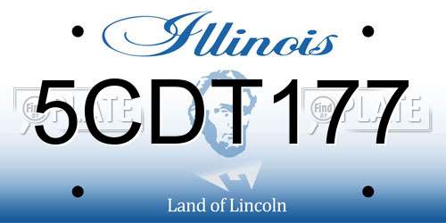 5CDT177 Illinois License Plate