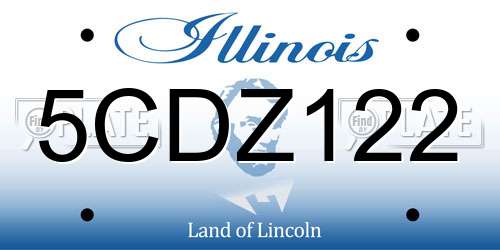 5CDZ122 Illinois License Plate