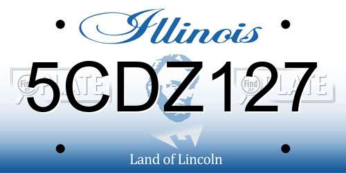 5CDZ127 Illinois License Plate