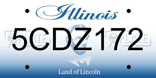 5CDZ172 Illinois License Plate