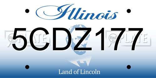 5CDZ177 Illinois License Plate