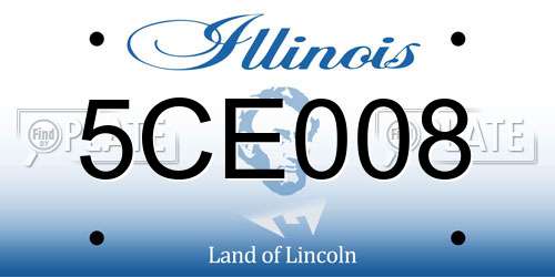 5CE008 Illinois License Plate
