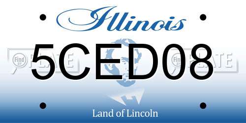 5CED08 Illinois License Plate