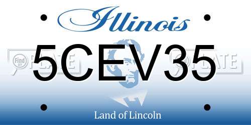 5CEV35 Illinois License Plate