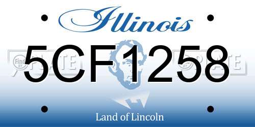 5CF1258 Illinois License Plate