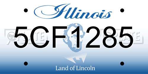 5CF1285 Illinois License Plate