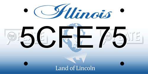 5CFE75 Illinois License Plate