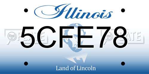 5CFE78 Illinois License Plate