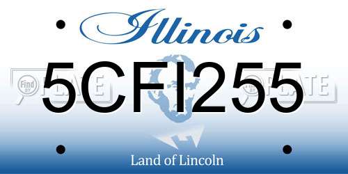 5CFI255 Illinois License Plate