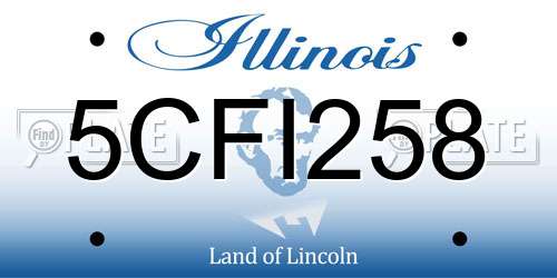5CFI258 Illinois License Plate
