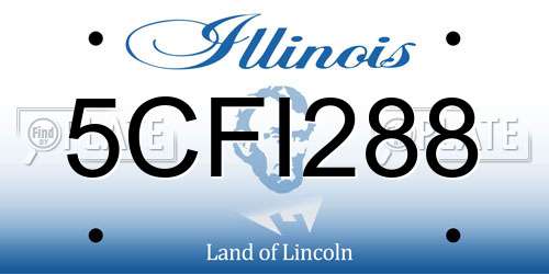 5CFI288 Illinois License Plate