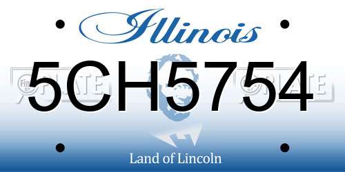 5CH5754 Illinois License Plate