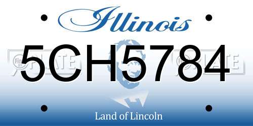 5CH5784 Illinois License Plate