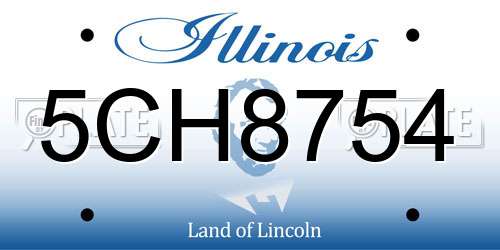 5CH8754 Illinois License Plate