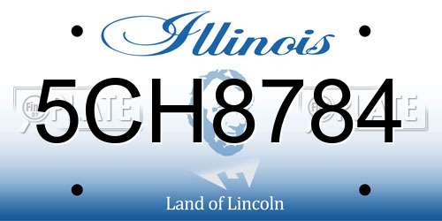 5CH8784 Illinois License Plate