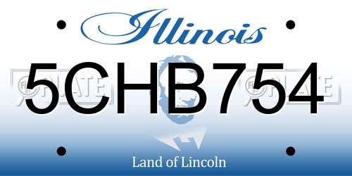 5CHB754 Illinois License Plate