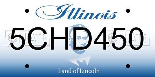 5CHD450 Illinois License Plate