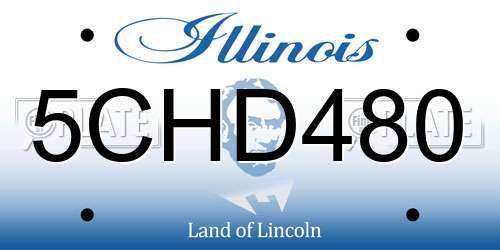 5CHD480 Illinois License Plate