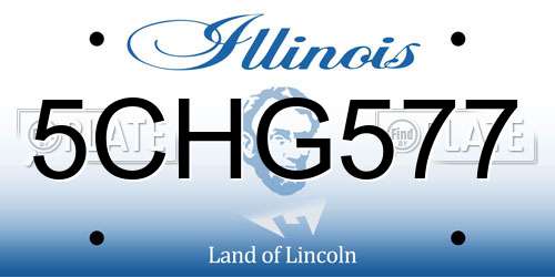 5CHG577 Illinois License Plate