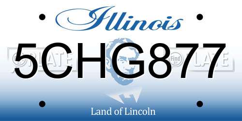 5CHG877 Illinois License Plate