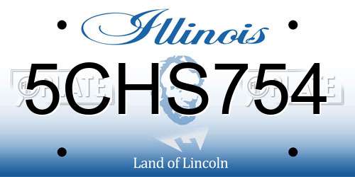 5CHS754 Illinois License Plate