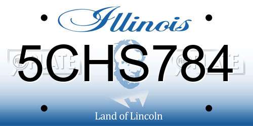 5CHS784 Illinois License Plate